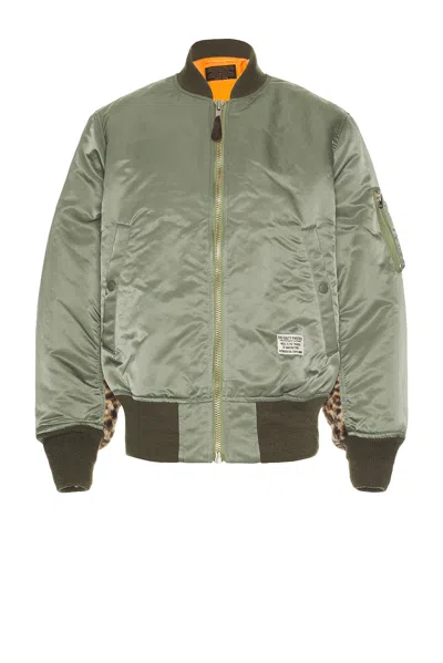 Wacko Maria Ma-1 Flight Jacket In Khaki