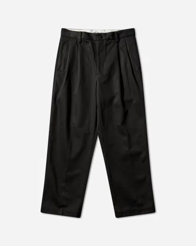 Wacko Maria Men S Double Pleated Chino Trousers (type-1) In Black