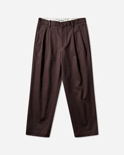 Wacko Maria Men S Double Pleated Chino Trousers (type-1) Burgundy In Red