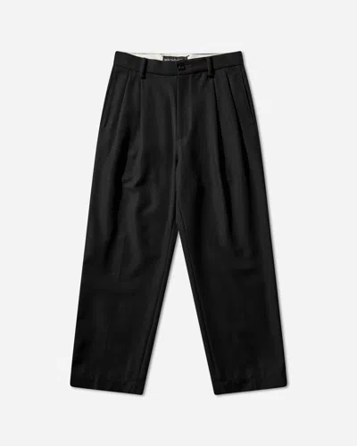 Wacko Maria Men S Double Pleated Chino Trousers (type-2) In Black