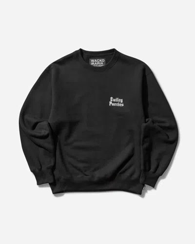 Wacko Maria Men S Heavy Weight Crewneck Sweatshirt (type-6) In Black