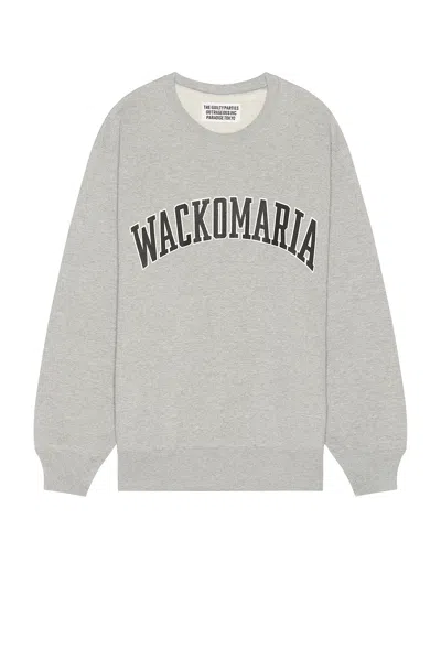 Wacko Maria Middle Weight Sweat Shirt Type-1 In Gray