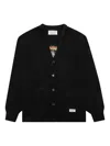 Wacko Maria Patch-pocket Cardigan In Black