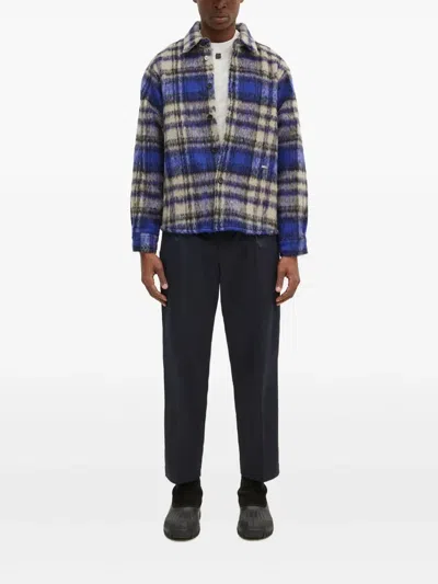 Wacko Maria Pleated Trousers In Blue