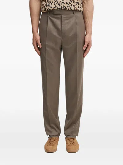 Wacko Maria Pleated Trousers In Brown