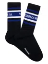 Wacko Maria Skater Type 1 Striped Socks In Black