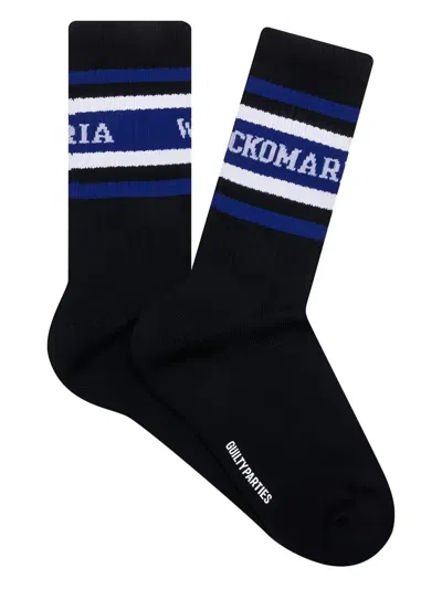 Wacko Maria Skater Type 1 Striped Socks In Black