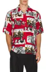 Wacko Maria Stand By Me Hawaiian Shirt In Red