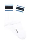 Wacko Maria Striped Skater Socks (pack Of Two) In White