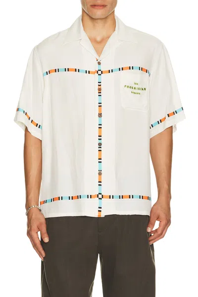 Wacko Maria The Phoenician Scheme Short Sleeve Hawaiian Shirt Type 1 In White