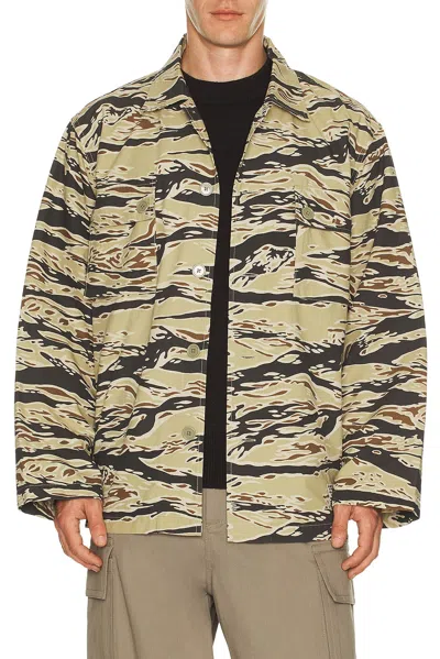 Wacko Maria Tigercamo Army Shirt In Nude
