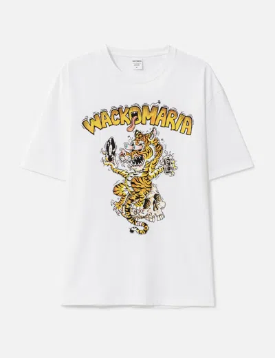Wacko Maria Tim Lehi / Washed Heavy Weight Crewneck T-shirt In White