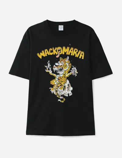 Wacko Maria Tim Lehi / Washed Heavy Weight Crewneck T-shirt In Black