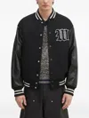 Wacko Maria Type-2 Contrast-sleeves Varsity Jacket In Black