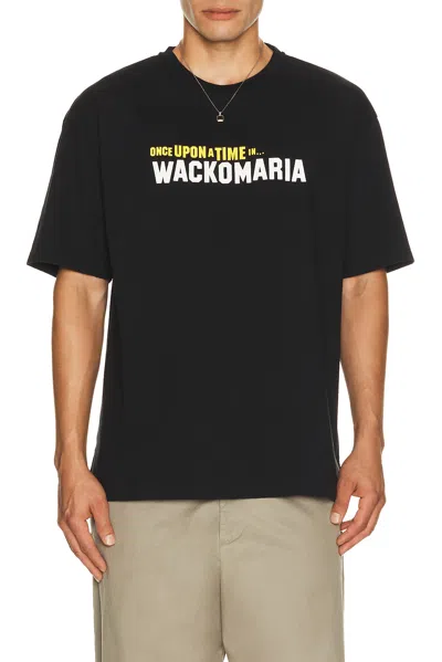 Wacko Maria Washed Heavy Weight Crew Neck Tee Shirt Type 5 In Black