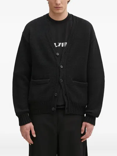Wacko Maria Wool Cardigan In Black