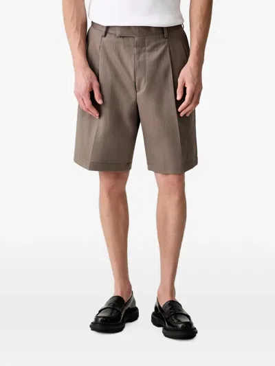 Wacko Maria Wool Tailored Shorts In Brown