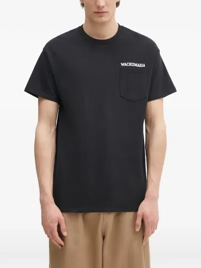 Wacko Maria X Keith Haring Graphic-print Pocket T-shirt In Black