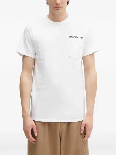 Wacko Maria X Keith Haring Graphic-print Pocket T-shirt In Gray