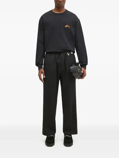 Wacko Maria X Tim Lehi Tiger-embroidered Sweatshirt In Black