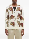Wacko Maria X Tim Lehi Tiger-patterned Cardigan In Metallic