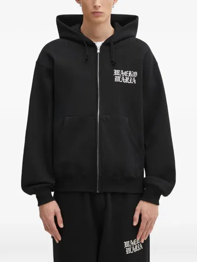 Wacko Maria Zip-up Hoodie In Black