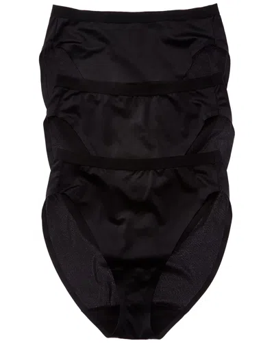 Wacoal 3pk Inner Sheen Hi-cut In Black