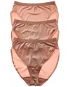 Wacoal 3pk Inner Sheen Hi-cut In Pink