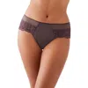 Wacoal Women's After Dark Embroidered Tanga Underwear 845396 In Raisin