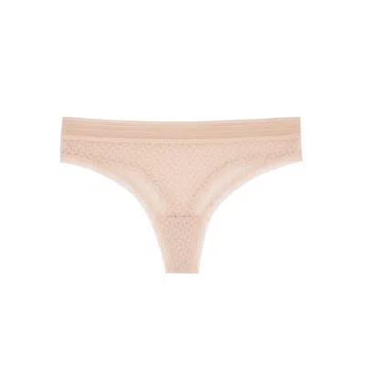 Wacoal Aphrodite Lace Thong In Neutral