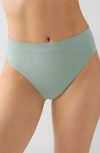Wacoal B. Smooth Seamless High-cut Briefs In Green
