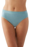 Wacoal B. Smooth Seamless High-cut Briefs In Stone Blue