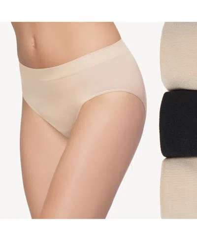 Wacoal B-smooth Seamless Brief 3-pack 870175 In Nude,black
