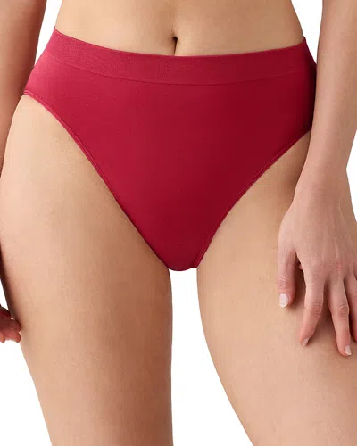 Wacoal B. Smooth Seamless High-cut Briefs In Red