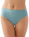Wacoal B. Smooth Seamless High-cut Briefs In Stone Blue