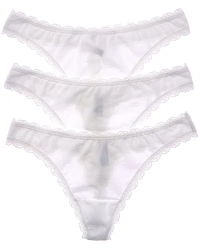 Wacoal B.tempt'd By  3pk Inspired Eyelet Thong In White