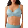 Wacoal Women's Back Appeal Wirefree Contour Bra 856303 In Stone Blue