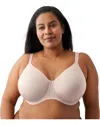 Wacoal Back Appeal Bra Women Rose Dust Dot Underwire Adjustable Strap Buu684 In White