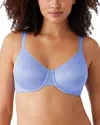 Wacoal Back Appeal Underwire T-shirt Bra In Blue Hydrangea