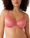 Wacoal Back Appeal Jacquard Underwire Bra In Mineral Red