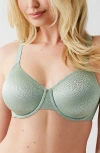 Wacoal Back Appeal Jacquard Underwire Bra In Green