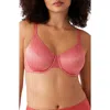 Wacoal Back Appeal Jacquard Underwire Bra In Mineral Red