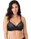 Wacoal Back Appeal T-shirt Bra Women's Black Wire Free Seamless Gbo1406 In Black