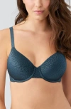 Wacoal Back Appeal Jacquard Underwire Bra In Blue