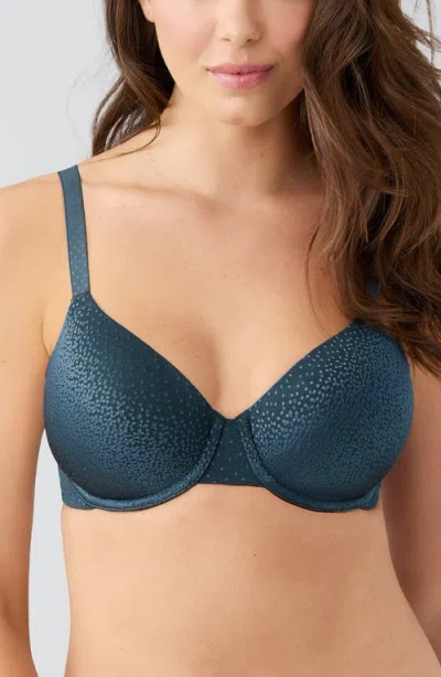 Wacoal Back Appeal Jacquard Underwire Bra In Blue