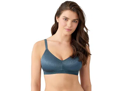 Wacoal Back Appeal Wireless Bra Women's Bra Dark Slate: 36dd In Blue