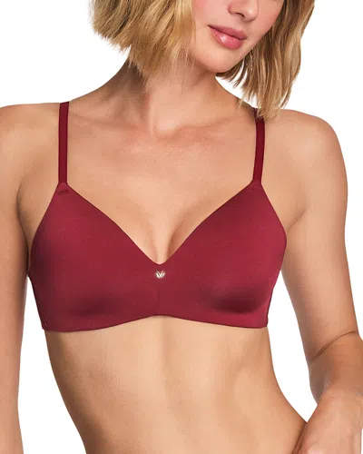 Wacoal Baseline Wirefree Contour Nylon Stretch Blend T-shirt Bra In Red