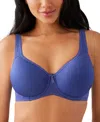 Wacoal Basic Beauty Full-figure Spacer Underwire T-shirt Bra In Blue