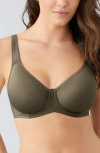 Wacoal Basic Beauty Spacer Underwire T-shirt Bra In Green