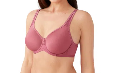 Wacoal Basic Beauty Spacer Underwire T-shirt Fashion Bra In Rose Wine In Pink
